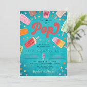 Ze is klaar om Pop Popsicle Baby shower Kaart (Staand voorkant)