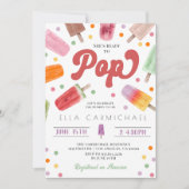 Ze is klaar om Pop Popsicle Baby shower Kaart (Voorkant)
