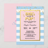 Ze is klaar om POP te krijgen van Gender BOY GIRL  Kaart (Voorkant / Achterkant)