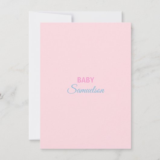 Ze is klaar om POP te krijgen van Gender BOY GIRL Kaart (Achterkant)