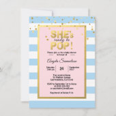 Ze is klaar om POP te krijgen van Gender BOY GIRL Kaart (Voorkant)