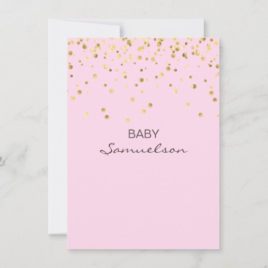 Ze is klaar om POP te krijgen van het Baby shower  Kaart (Achterkant)