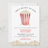 Ze is klaar om Popcorn Baby shower te Poppen Kaart (Voorkant)
