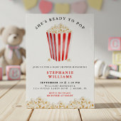 Ze is klaar om Popcorn Baby shower te Poppen Kaart