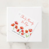 Ze is klaar om Poppy Flower Spring Baby shower te Bedankjes Labels (In situ)