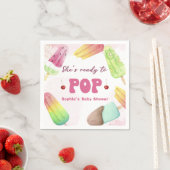 Ze is klaar om Popsicle Baby shower servetten te P (Insitu)