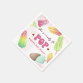 Ze is klaar om Popsicle Baby shower servetten te P (Hoek)