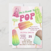 Ze is klaar om Popsicle Baby shower te Poppen Kaart (Voorkant)