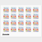 Ze is klaar om Popsicle Baby shower te Poppen Vierkante Sticker (Vel)