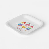 Ze is klaar om Popsicle Summer Baby shower te Popp Papieren Bordje (Gebogen)