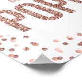 Ze is klaar om Roos Gold Confetti te Poppen Poster (Hoek)