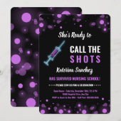 Ze is klaar om te bellen de Shots - Nursing Afstud Kaart (Voorkant / Achterkant)
