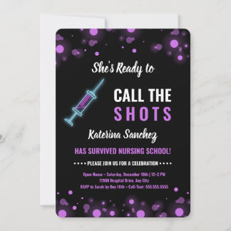 Ze is klaar om te bellen de Shots - Nursing Afstud Kaart
