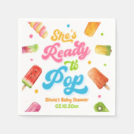 Ze is klaar om te bevallen Baby Shower Popsicle Servet