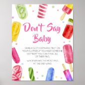 Ze is klaar om te Poppen Baby shower Don't Say Bab Poster (Voorkant)