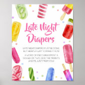 Ze is klaar om te Poppen Baby shower Late Night Lu Poster (Voorkant)