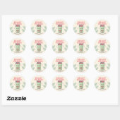 Ze is klaar om te poppen Baby Shower Sticker Boho (Vel)