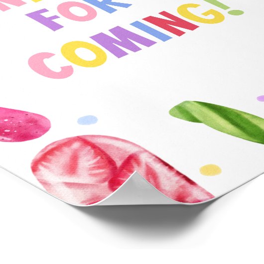 Ze is klaar om te Poppen Bedankt voor je komst Poster (Hoek)