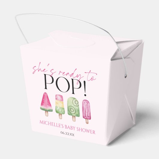 Ze is klaar om te Poppen! Popsicle Baby shower Bedankdoosjes (Achterkant)