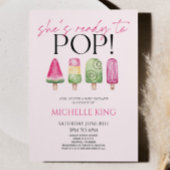 Ze is klaar om te Poppen! Popsicle Baby shower Kaart