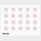 Ze is klaar om te Poppen! Popsicle Baby shower Ronde Sticker (Vel)