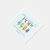 Ze is klaar om te Poppen! Popsicle Baby shower Servet (Hoek)