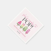 Ze is klaar om te Poppen! Popsicle Baby shower Servet (Hoek)