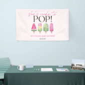 Ze is klaar om te Poppen! Popsicle Baby shower Spandoek (Beurs)