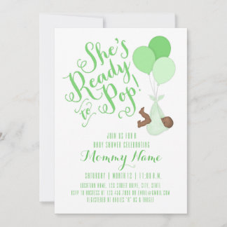 Ze is klaar om te Poppen! Shower Invitation Kaart