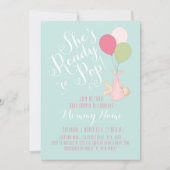 Ze is klaar om te Poppen! Shower Invitation Kaart (Voorkant)