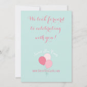 Ze is klaar om te Poppen! Shower Invitation Kaart (Achterkant)