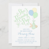 Ze is klaar om te Poppen! Shower Invitation Kaart (Voorkant)