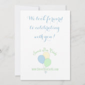 Ze is klaar om te Poppen! Shower Invitation Kaart (Achterkant)