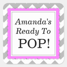 Ze is klaar om vierkante sticker te Poppen - Chevr