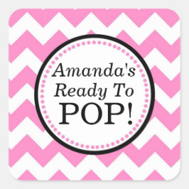 Ze is klaar om vierkante sticker te Poppen - Chevr