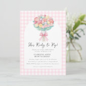 Ze is klaar voor de Pop Cake Baby shower Invitatio Kaart (Staand voorkant)
