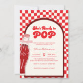 Ze is klaar voor de pop van frisdrank cola baby sh kaart (Voorkant)