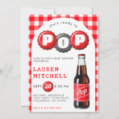 Ze is klaar voor de Pop van frisdrank geplakt rood Kaart (Voorkant)