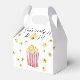 Ze is klaar voor de Pop van Waterverf Popcorn Baby Bedankdoosjes