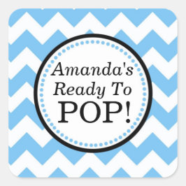 Ze is klaar voor Pop Square sticker - Chevron Desi