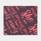 Ze is kostbaarder dan de Jewels Proverbs 3:15 Fleece Deken (Voorkant (Horizontaal))