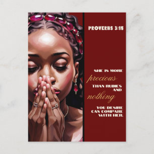 Ze is kostbaarder dan Glossy Rubies-Poster Briefkaart