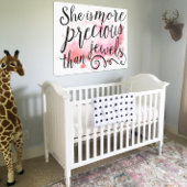 Ze is kostbaarder dan Jewels Pink Abstract Canvas Afdruk