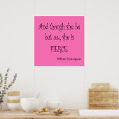 Ze is maar klein, ze is een fierce Shakespeare-cit Poster (Keuken)