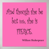 Ze is maar klein, ze is een fierce Shakespeare-cit Poster (Voorkant)