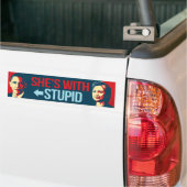 Ze is met stoute Obama - Anti-Obama Anti-Hillary  Bumpersticker (Op Truck)