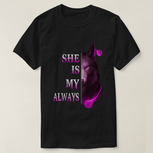 Ze is mijn altijd liefhebber van de Wolf. T-shirt (Design voorkant)
