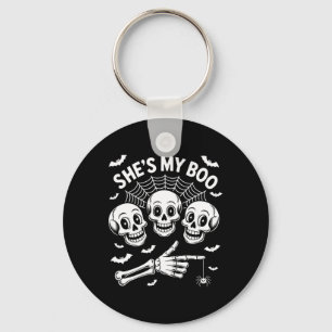 Ze is mijn boek Skeleton Couples Matching Couple H Sleutelhanger