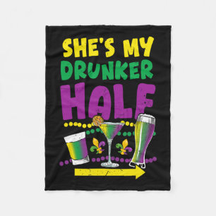 Ze is mijn dronkaard half Mardi Gras feest voor Ma Fleece Deken