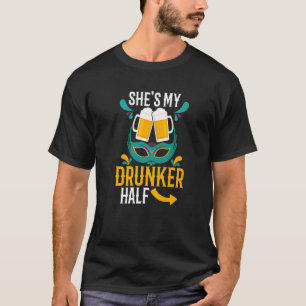 Ze is mijn Drunker Half Beer Drink Alcoholic Mard T-shirt